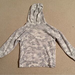 Kids' Gray Camo Hooded Sweatshirt - Casual Pullover Hoodie